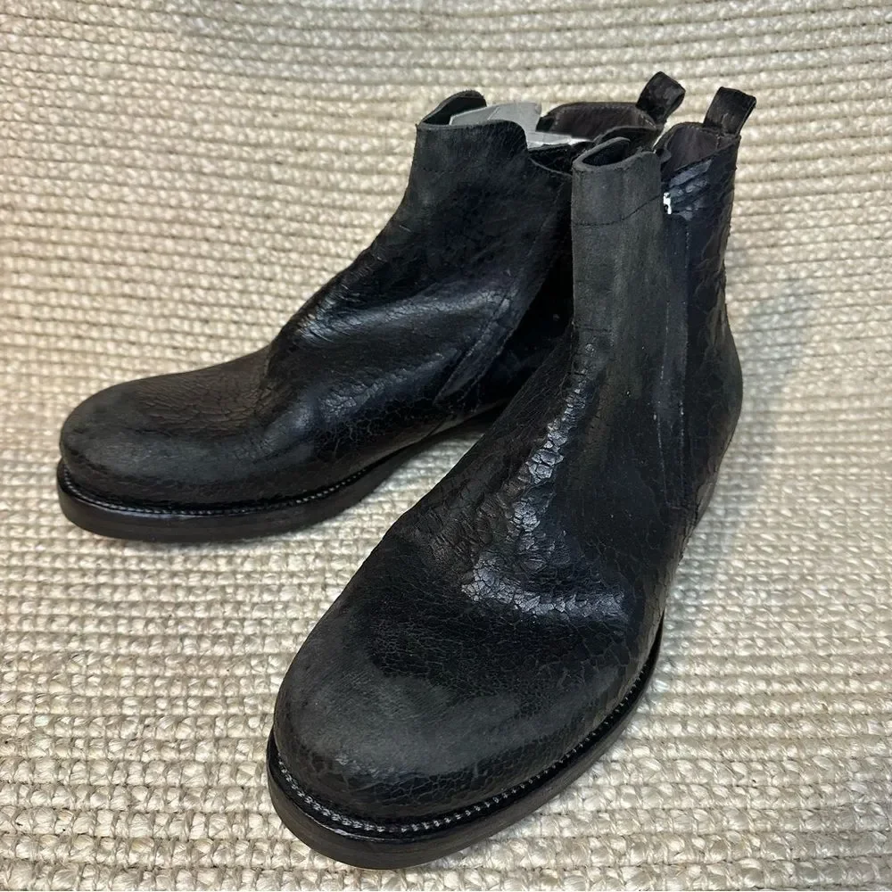 NWT Area Forte distressed crackle chelsea handcrafted boots sz 42 Italy
